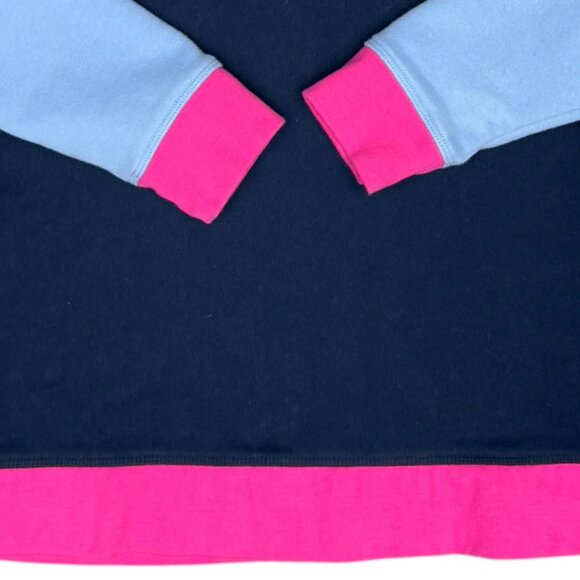 Women's‎ LANDS' END "Serious Sweats" Colorblock Pullover Sweatshirt- Size S - Picture 5 of 10